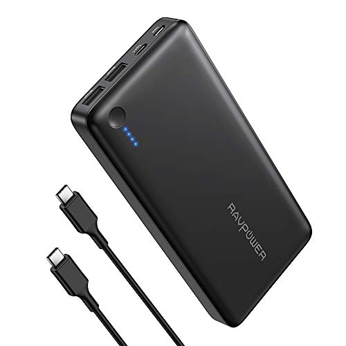 RAVPOWER パワーバンク 26800mAh 2019 バージョン、外部バッテリー高速充電 PD 30W ポータブル USB C 充電器 Huawei、Xiaomi、Samsung、iPhone、iPad、Macbook 用