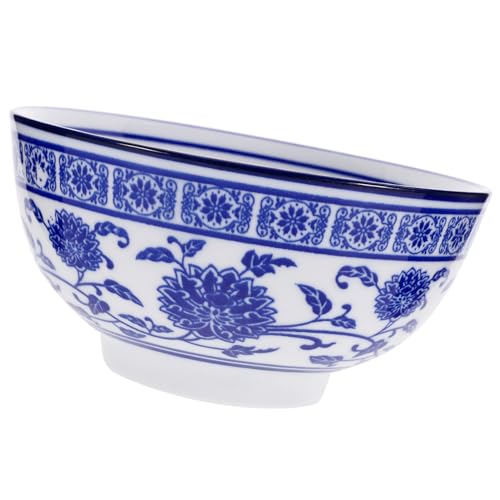 ABOOFAN Cuenco De Porcelana Azul y Blanca Para Sopa Ensaladera Vintage Cuenco De Arroz Hogar Diseño Aleatorio