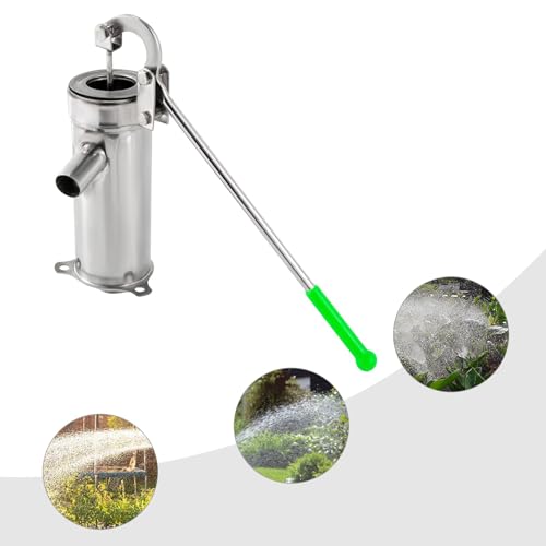 SenhE Bomba de Pozo a Presión Manual, Bomba de Agua Oscilante de Acero Inoxidable, Prensa Manual para Uso Doméstico, Aumento Relajado del Flujo de Agua, Fácil de Usar
