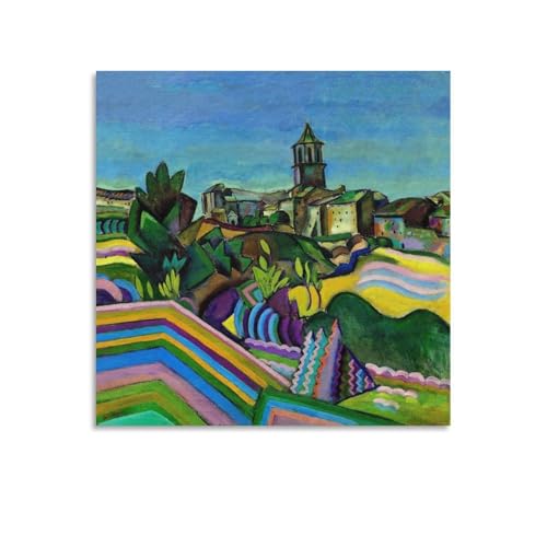 Impression sur toile Joan Miró Prades Village 40x40 tableau déco murale moderne