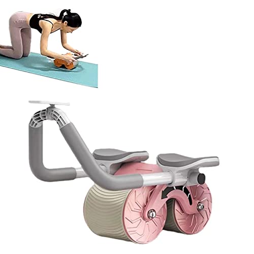 アブローラー 腹筋ローラー 新型ひじ支え腹筋ローラー 自動リバウンド プランクローラー タイマー付き 多機能2IN1 肘サポート/スラブ支持 腹筋ローラー 2ラウンド静音トレーニング器具 ダイエット器具 筋トレグッズ 高耐久性 男性/女性 初心者/上級者