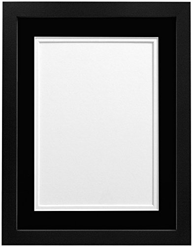 FRAMES BY POST H7 – Marco de fotos (con negro y blanco doble soporte para foto tamaño A3, cristal de plástico, negro, 20 x 16-inch-p, Black and White Double Mount, 40 x 30' (102 x 76 cm) foto de 30 x 20' (76 x 51 cm, cristal plástico)