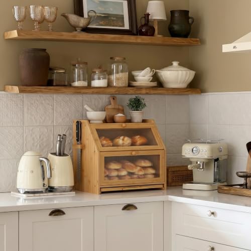Bread Box for Kitchen Countertop & Cutting Board, 16" Large Bread Container by ArborArch - Image 8