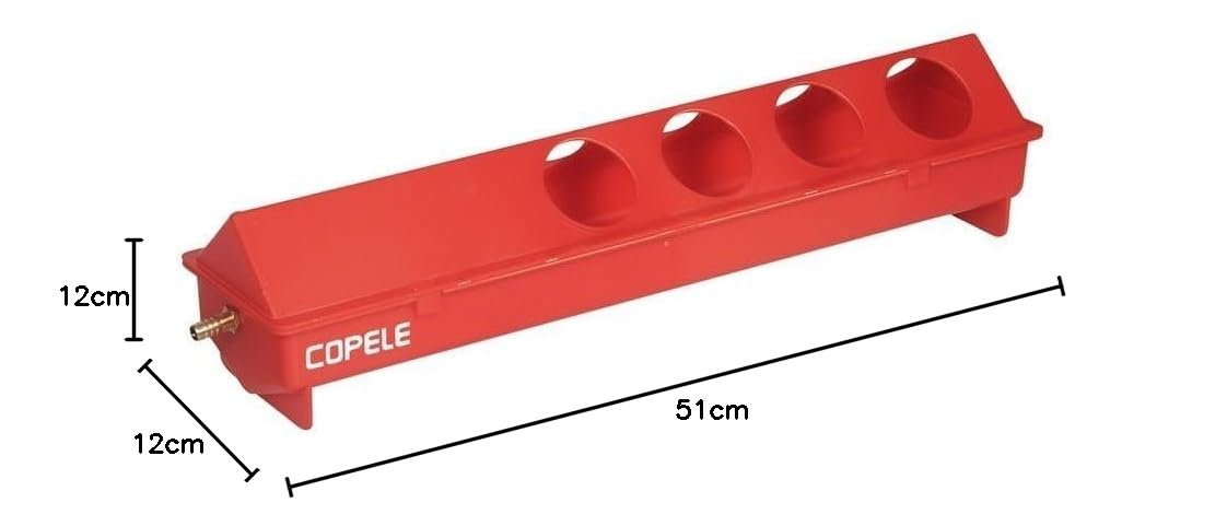 Abbeveratoio automatico galline 50 cm, misure 51x12x12 cm