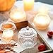 SYFURNIX Pumpkin Candle Jar for Making Candles, 4PCS Clear Glass Candle Jars with Lids, Small Candle Containers for DIY Candle Gifts Halloween Fall Thanksgiving Table Decorations