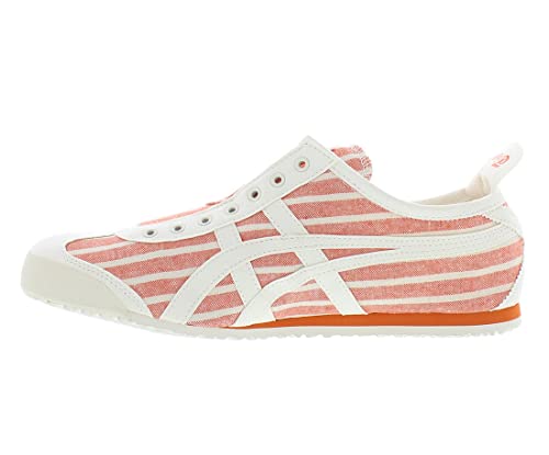Onitsuka Tiger Tênis unissex México 66 Slip-On, Laranja/branco, 10.5 Women/10.5 Men