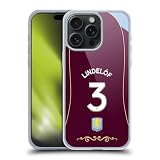 Head Case Designs Officially Licensed Aston Villa FC Victor Lindelöf 2025/26 Players Home Kit 1st Group Gel Case [Military Grade] Compatible with Apple iPhone 15 Pro Max and Compatible with MagSafe