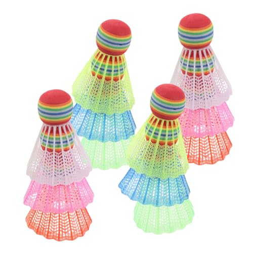 Zerodeko 30 Piezas de Bádminton para Cabeza Grande Colores Atractivos Diseño Ligero para Interiores y Exteriores Kit de Entrenamiento Infantil