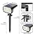 NYMPHY Solar Lights Outdoor Waterproof IP68, 56 LED 3 Lighting Modes Solar Powered Garden Yard Spot Solar Lights for Outside Landscape- 4 Pack (Cool White)