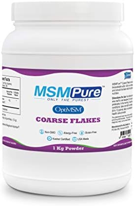 Kala Health MSMPure Coarse Powder Flakes, 2.2 lb, Organic Sulfur Crystals, 99.9% Pure Distilled MSM Supplement, Made in The USA