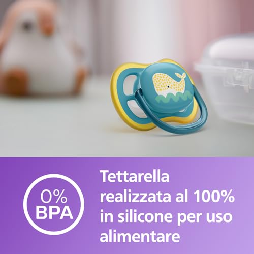 Avent Succhietto Ultra Air 18 M+ Balene 2 Pezzi - 4