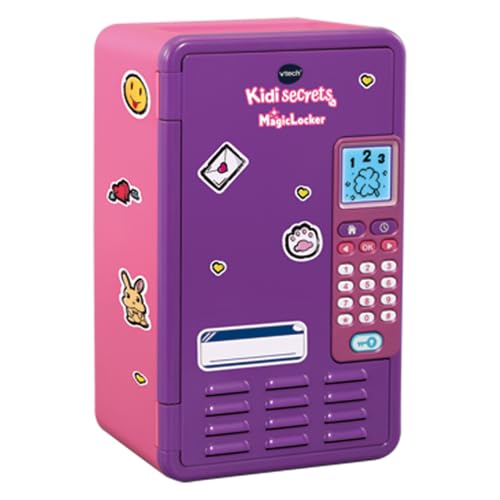 VTech KidiSecrets Magic Locker Rose, Coffre-Fort interactif avec Code Secret, y Compris 3 Jeux éducatifs, Autocollant pour Personnaliser Le verrou, Langue Italienne, Piles incluses, 6-12 Ans