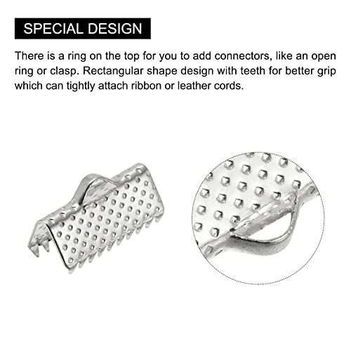 Fermoirs pour ruban 13 mm argentés à griffes assurant une fixation solide de vos bracelets