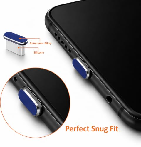 Image of Mizi USB C Dust Plug, 2 Pack Type C Anti Dust Plug Cover Charging Port Protector for iPhone 17 Pro Max, Complete Cleaning Accessories - Blue