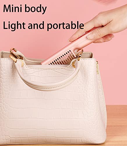 Blnene Electric Heating Straightening Comb For Hair Styling, Usb Rechargeable Fast Heating Hair Straightener, Mini Portable Heated Combs (Green) #TOP5