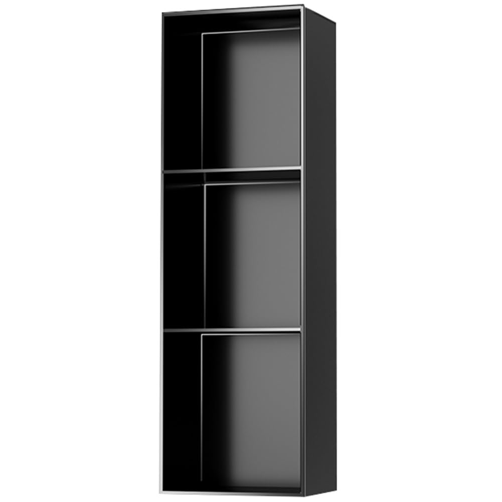 QUSYZD Stainless Steel Shower Niche - Recessed Shampoo & Toiletries Storage Shelf, Easy Install Black Shower Organizer, Home Improvement 28x70x12.5cm,Black-28x90x12.5cm/0.91x0.95x0.41ft