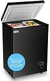 Chest Freezer 3.5 Cu.Ft Small Deep Freezer Top Door Mini Freezer with Removable Basket, Low Noise, 7
