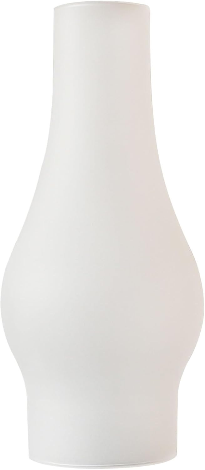 3 Inch by 8.5 Inch Clear Glass Oil Lamp Chimney Replacement Frosted Design for Vintage and Restoration of Antique Oil and Kerosene Lamps Fit#2 Size Burner Oil Lamps