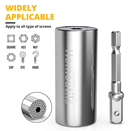 Diy Universal Socket Wrench Tools Set Adapter Handy Grip 7-19Mm Stocking Stuffers Christmas Gifts For Men Rounded Bolt/Screw Remover Multi-Function Mini Super Socket Holder Gadget Automotive Tool #TOP1