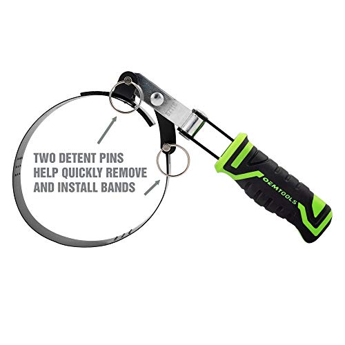 Oemtools 87116 4-In-1 Swivel Oil Filter Wrench, Oil Filter Wrench Set Heavy Duty, Fits Filters Sized 2-3/8" To 4-3/8" In Diameter, Green And Black #TOP5