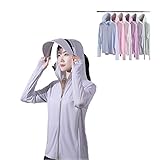 Photo Gallery cherse upe50+, giacca con cappuccio da donna, protezione solare, leggera, con tasca, a maniche lunghe, per escursioni all aperto, grigio, medium Photo Gallery cherse upe50+, giacca con cappuccio da donna, protezione solare, leggera, con tasca, a maniche lunghe, per escursioni all aperto, grigio, medium