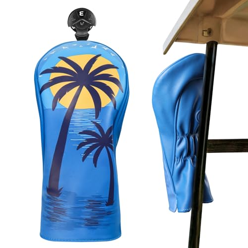 Golf Club Wood Head Covers Magnetic for Long Cover Driver Hybrid Fairway Value 1 Pack Set,Golf Headcovers Stylish Pattern with Interchangeable (Blue,Fairway)