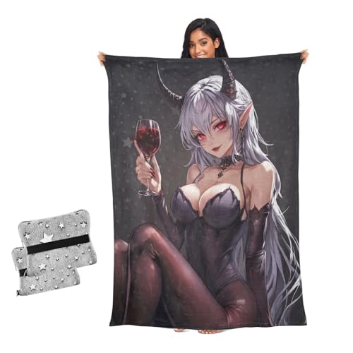 Manta para sofá de demonio malvado, regalos para hombres y mujeres 2
