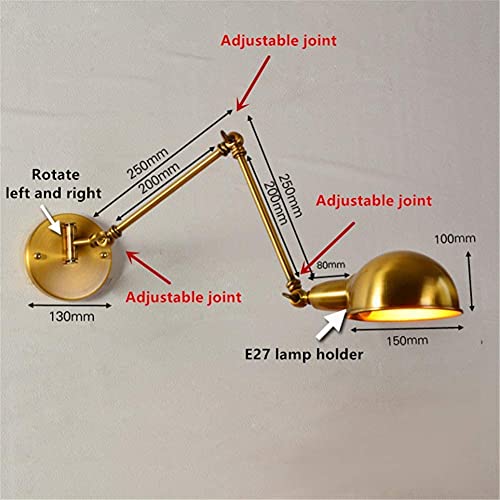 Aplique de pared de latón elegante y creativo para iluminar tu dormitorio con un toque sofisticado 6