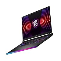 MSI Raider GE68 HX 14VIG-425AU 16 Inch UHD+ MiniLED 120Hz Intel Core i9-14900HX Processor NVIDIA RTX 4090 GDDR6 16GB RAM 64GB DDR5 RAM 2TB SSD Win 11 Home Gaming Laptop, Core Black