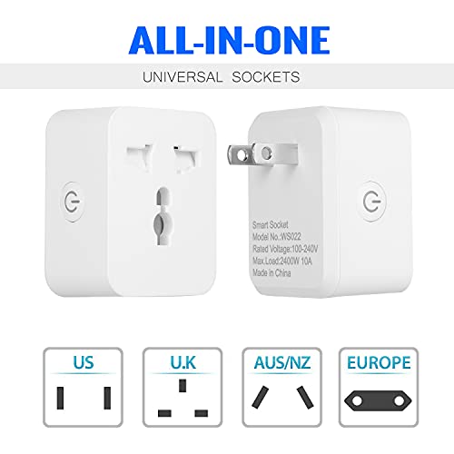 Tomshin Universal WiFi inteligente Tomada Compatível com Alexa Google Home Nenhuma Hub Obrigatório A