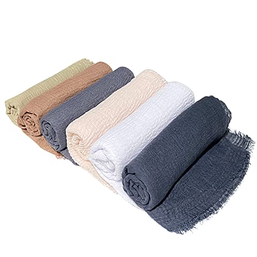 MANSHU 6 PCS Women's Soft Shawl and Wrap, Long Scarf, Big Head Scarf2