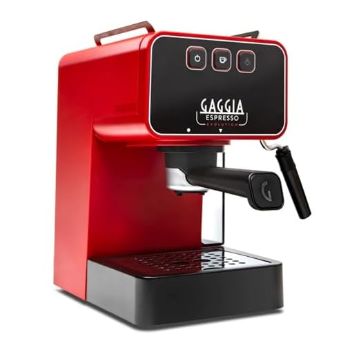 Gaggia Espresso Evolution Red | PID Kesseltemperaturregler | Kaffeemaschine Made in Italy | Automatische Vorbrühautomatik | Siebträger 53 mm | Espressomaschine mit Pumpe | Amerikanisch