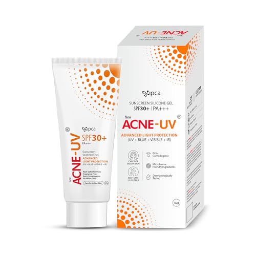 New ACNE-UV Gel Sunscreen SPF 30 PA+++ | 60g Sunscreen for Oily Skin Women & Men | Non-Comedogenic Silicone Gel | Visible Light Protection | Water Resistant | Suitable for All Skin Types