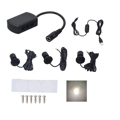 Focos LED de disco regulables con montaje en superficie ajustable para vitrina 6