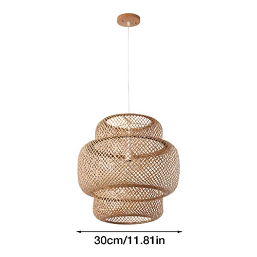 Jimtuze Lampadari in bambù,Luce a cesto in rattan