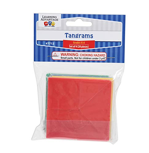 Learning Advantage Tangrams - Set Of 28 - Puzzle Blocks For Geometry And Problem Solving - Math Manipulatives For Kids - Practice Early Geometry #TOP4
