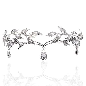 XYDZ Tiara, haarspeld voor bruid, tiara, haarpin, tiara, hoofdband voor bruid, voor bruiloft, eindexamenbal, verjaardag, haarspin, bruiloftsfeest (zilver), Bergkristal, Strass