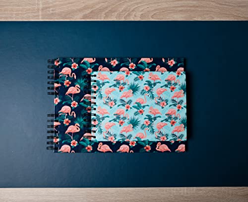 Exacompta 16703E FLAMINGO Spiral-Fotoalbum 150 Fotos 50 weiße Seiten Format 32x22 cm glänzend beschichteter Einband pinker Flamingo-Druck… – Ansicht 5