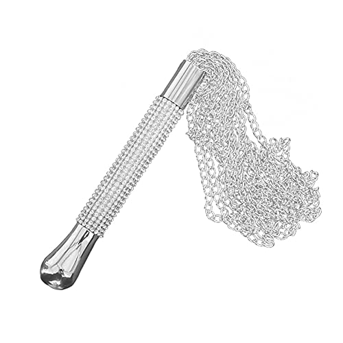 Romi Sm Bdsm Metal Diamond Handle Chain Whip Flogger Flirting Fantasy Fetish Hand Paddle Flirting Fantasy Sex Toys Fetish Hand Paddle Kinky Restraint Bondage Sex Role Play #TOP4
