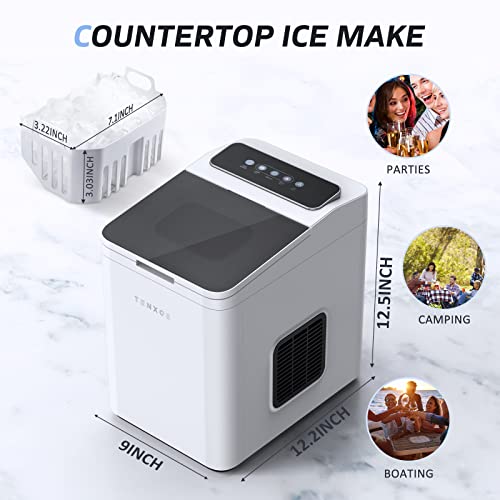 Máquina portátil de hielo compacta TENXOE blanca miniatura 7