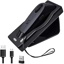 ماسح الباركود بلوتوث ثنائي الأبعاد مع قاعدة شحن مزدوجة 2.4G لاسلكي + بلوتوث 1D 2D ماسح الباركود QR PDF417 مصفوفة البيانات UPC ماسح رمز الباركود القابل للشحن لأجهزة الكمبيوتر المحمولة / الكمبيوتر / Android / Apple iOS