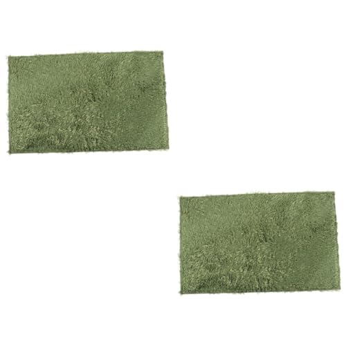 BESPORTBLE 2pcs Reclining Pet Carpet Lawn Tortoise Carpet Mat Washable Area Rug Mats Decorative Lawn Mat Washable Runner Rug Turtle Fake Lawn Mat Animal Chameleon Doormat Rug Green Cotton