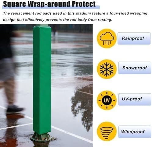 Almohadilla For Poste De Baloncesto Acolchado for Aros de Baloncesto, diseñado for protección contra Impactos en garajes, estacionamientos y gimnasios