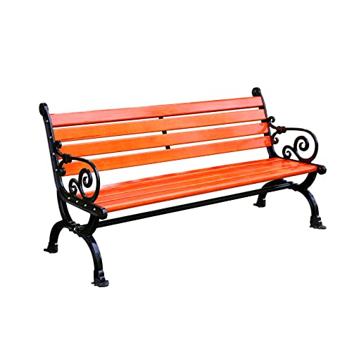 JD Outdoor Patio Garden Bench Weather-Resistant Park Chair for Courtyard School Porch Yard Patio