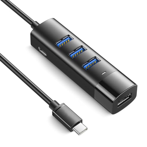 USB C/USB拡張ケーブルロングUSBケーブルUSB Cスプリッター4ポートUSB3.0アダプターカメラ付きPCキーボード用USBアダプター