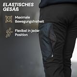 PUMA Workwear Pro-One Adventure Outdoor Wanderhose Herren - Ideal zum Klettern, Bergsteigen, Parkour und mehr – flexibel, verstärkt & strapazierfähig - Outdoor Hosen für Herren - Schwarz - M