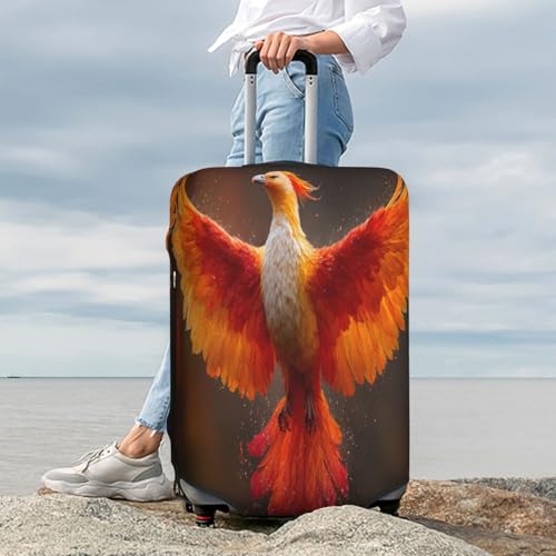 The Red Phoenix Durable Luggage Cover Suitcase Protector Anti-Scratch Luggage Cover Fits 18-32inch Luggage, Black, M3