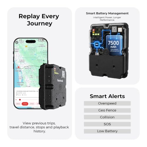 Image of Fleettrack Ultra Pro 4G Wireless GPS Tracker | 7500mAh Rechargeable Battery | Magnetic | IP67 Waterproof | Real-Time Live Tracking for Cars, Bikes, Trucks, Assets, Luggage & Pets| Android & iOS