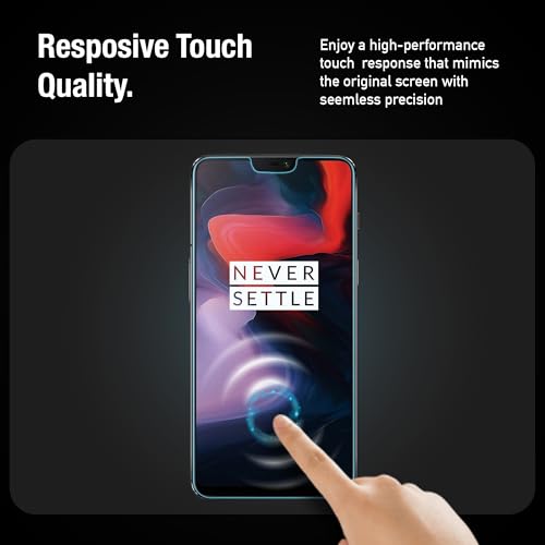 Image of Supershieldz NeoGuard HD+ Tempered Glass Screen Protector Guard for OnePlus 6, 9H Hardness, Edge-to-Edge, Military Grade Protection, Easy Installation Kit
