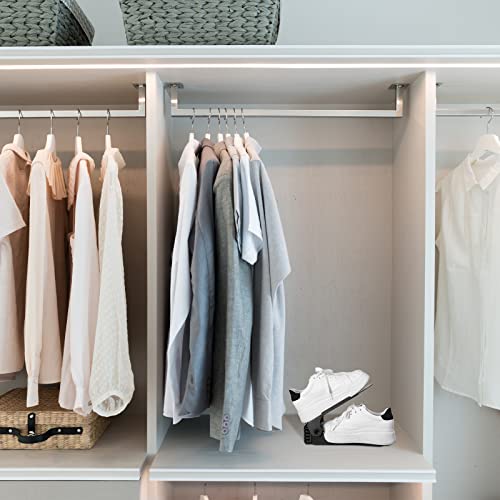 Fairysandy 12 Pack Shoe Slots Organizer Double Deck Shoe Rack Holder Adjustable Shoe Rack Organizer Black Shoe Stackers For A Pair Of Shoes Storage 50% Shoe Space Savers For Closet Organization #TOP6